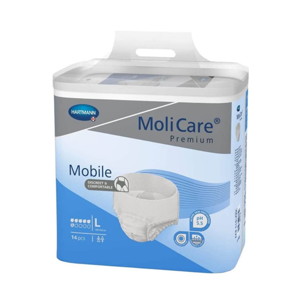 Molicare Premium Mobile Adult Diapers Large 14Pcs — Beurer | Bushra Pharmacy, Qatar