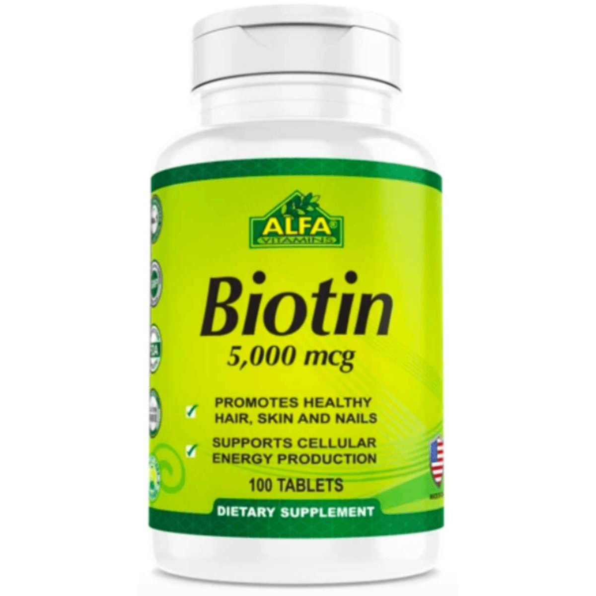 Alfa Biotin 5000 mcg 100's — Alfa | Bushra Pharmacy, Qatar