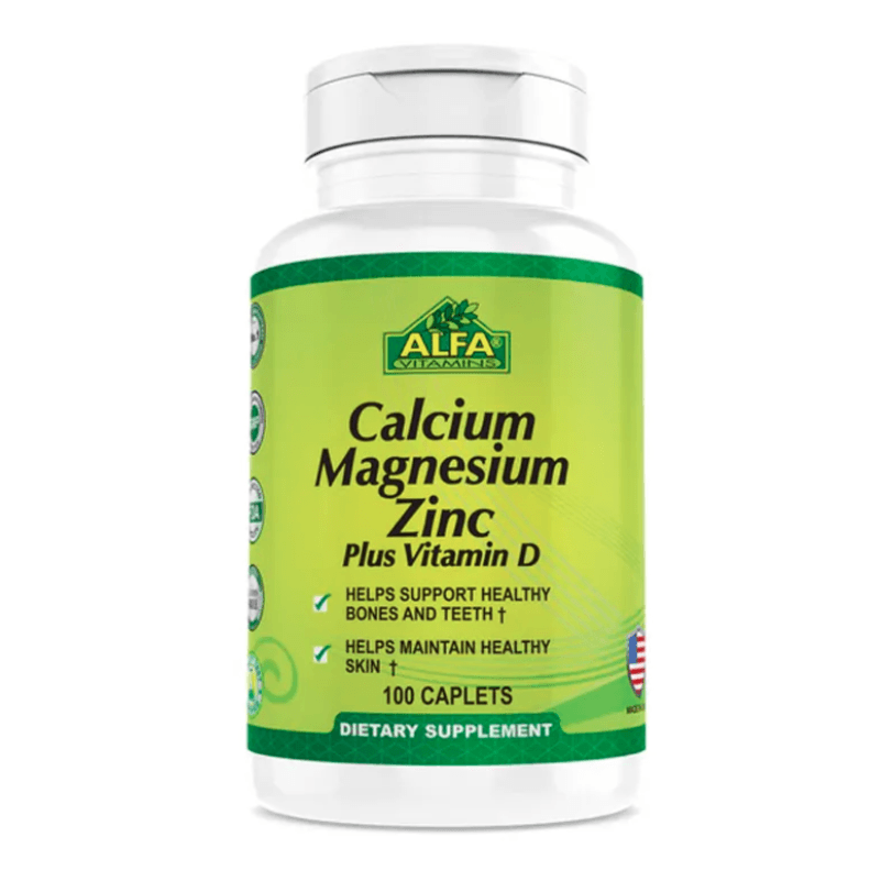 Alfa Vitamins Calcium Magnesium Zinc + Vitamin D 100' — Alfa | Bushra Pharmacy, Qatar