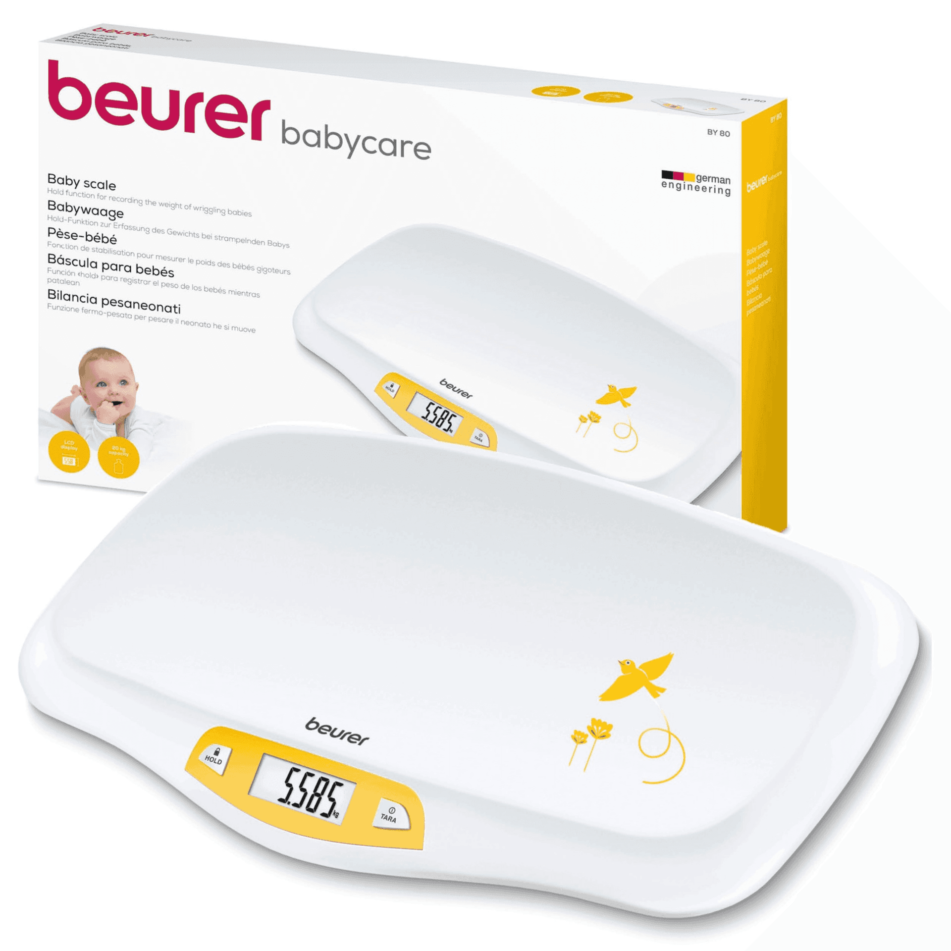 Beurer BY 80 Baby Digital Scale — Beurer | Bushra Pharmacy, Qatar