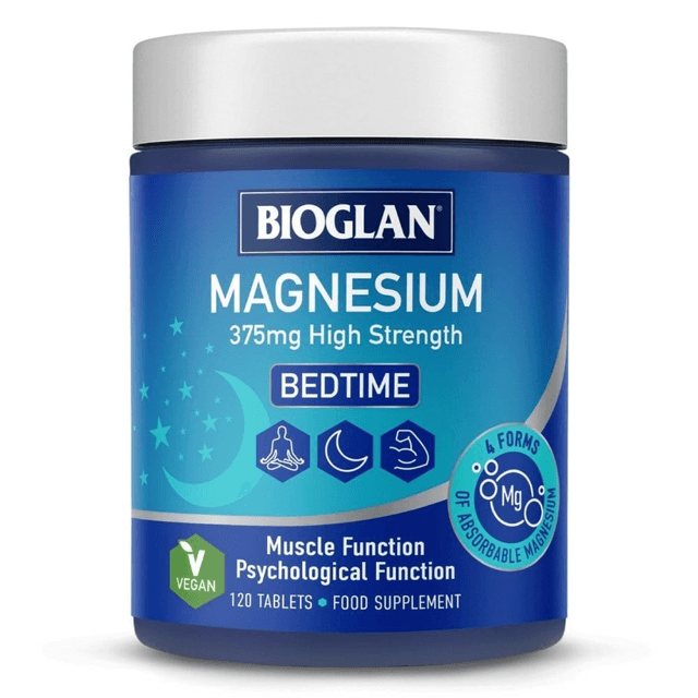 بيوجلان مغنيسيوم 375 مجم قوة عالية لدعم النوم - 120 قرص — Bioglan