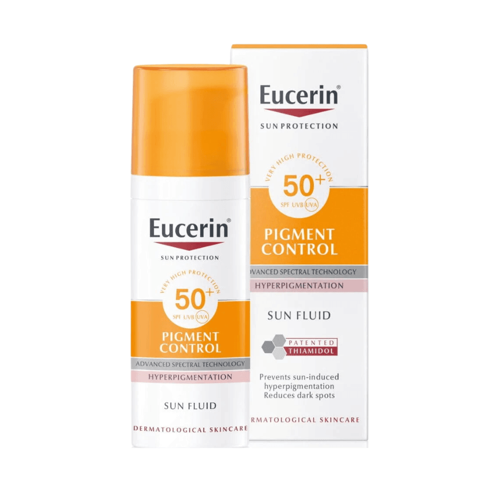 Eucerin SPF 50+ Sun Pigment Control Fluid 50 ml — Eucerin | Bushra Pharmacy, Qatar
