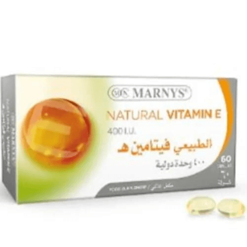 فيتامين إي 400 وحدة دولية مارنيز ناتشورال 60 كبسولة — Marnys | صيدلية بشرى، قطر