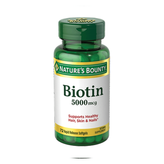 Nature's Bounty Biotin 5000 mcg 72 Softgels — Nature's Bounty