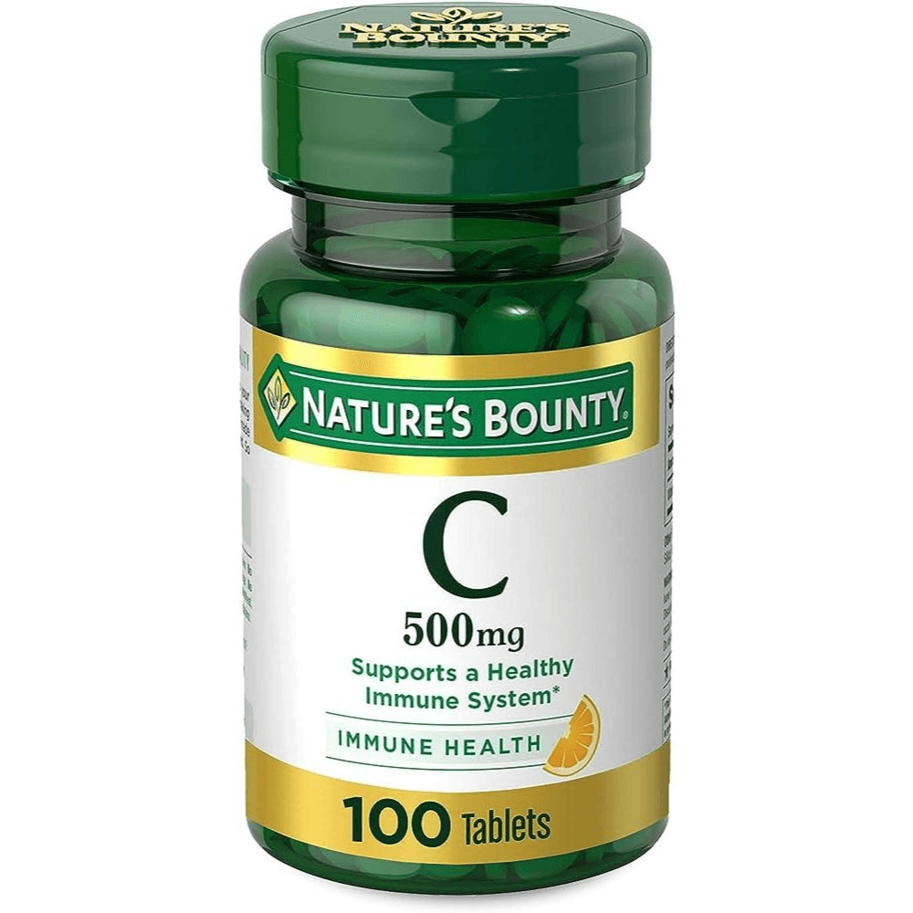 أقراص فيتامين سي النقي 500 مجم من نيتشرز باونتي، عبوة 100 قرص — Nature's Bounty | صيدلية بشرى، قطر