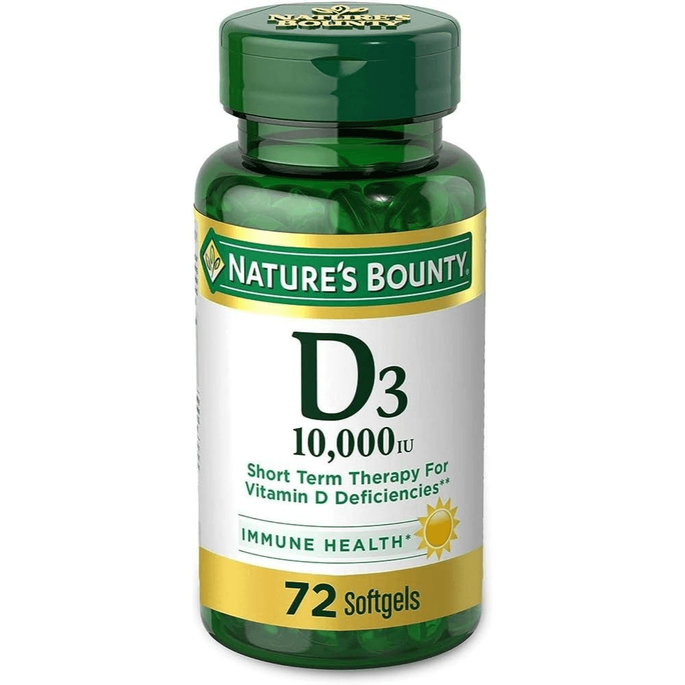 Nature's Bounty D3 10000 IU Softgels 72's — Nature's Bounty | Bushra Pharmacy, Qatar