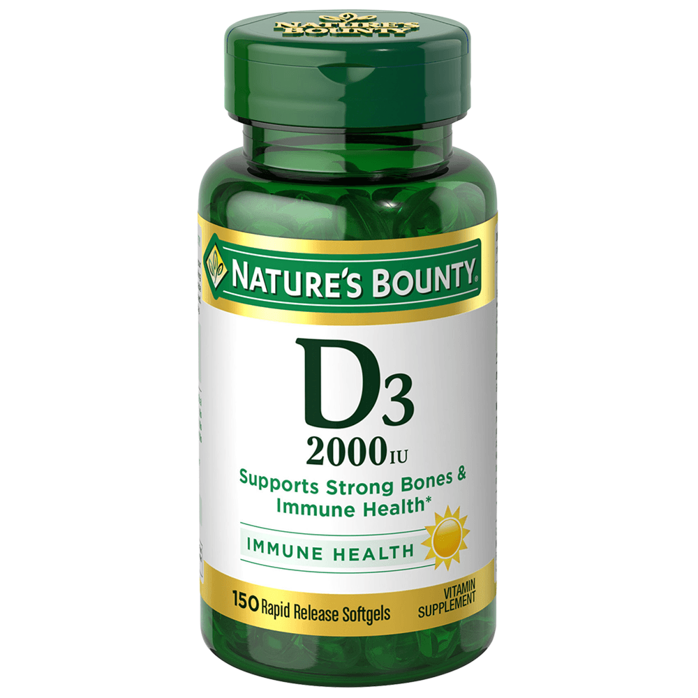 أقراص فيتامين D3 2000 IU "إن.بي D3"، عبوة 150 قرص — Nature's Bounty | صيدلية بشرى، قطر