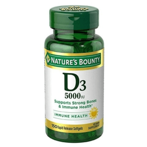 نيتشرز باونتي فيتامين D3 5000 وحدة دولية، أقراص هلامية 150 قرص — Nature's Bounty | صيدلية بشرى، قطر