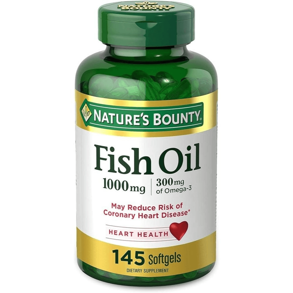 Nature's Bounty Fish Oil 1000 mg Omega 300 mg 145's — Nature's Bounty | Bushra Pharmacy, Qatar