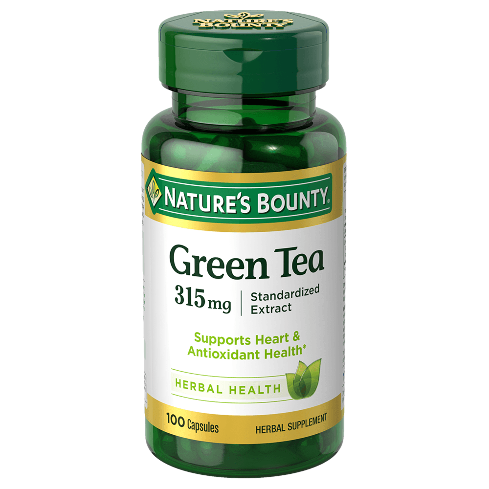 Nature's Bounty Green Tea Extract 315 mg 100 Capsules — Nature's Bounty | Bushra Pharmacy, Qatar