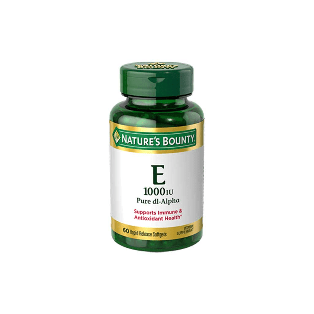 Nature's Bounty Vitamin E-1000Iu60's Pure Dl Alpha — Nature's Bounty | Bushra Pharmacy, Qatar