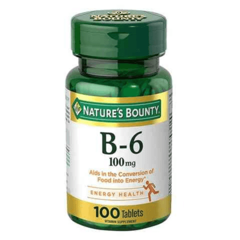 Nature's Bounty Vitamine B6 100 mg 100's — Nature's Bounty | Bushra Pharmacy, Qatar