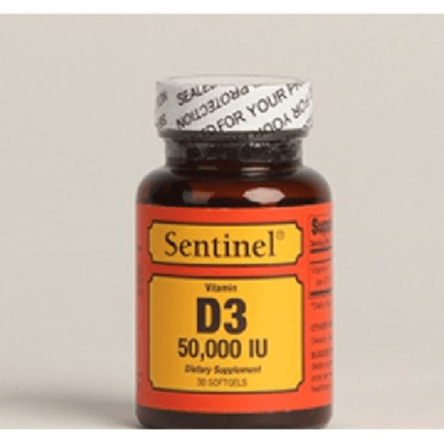 Sentinel Vitamin D3 50000 30 Softgels — Sentinel | Bushra Pharmacy, Qatar