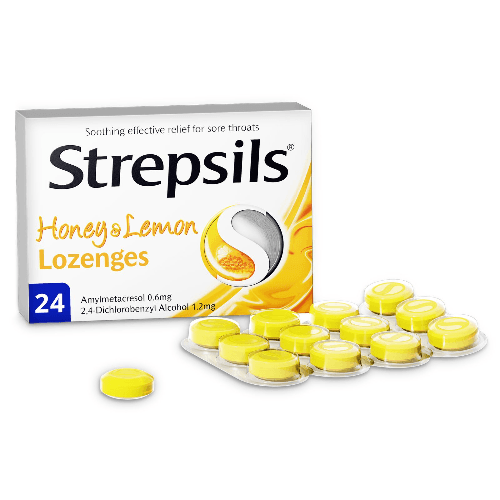 قرص ستريبسيلس ليمون وعسل 24 قرص — Strepsils | صيدلية بشرى، قطر